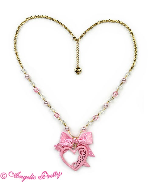 Logo Heart Arrow Necklace (2019 2nd Release) by Angelic Pretty