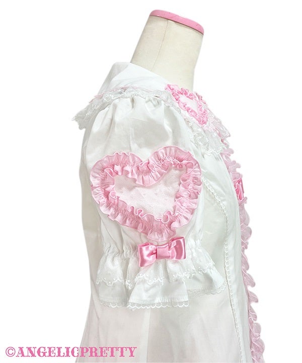 Frill Heart Short Sleeve Blouse by Angelic Pretty