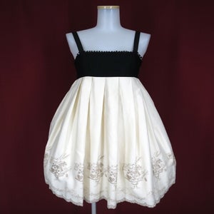 Rabbit Embroidery High Waist Sleeveless OP by Emily Temple Cute