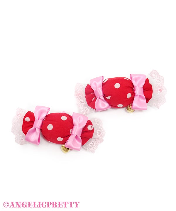 Angelic Pretty Candy Popクリップ　赤　ピンク Candy Pop Clip Set by Angelic Pretty