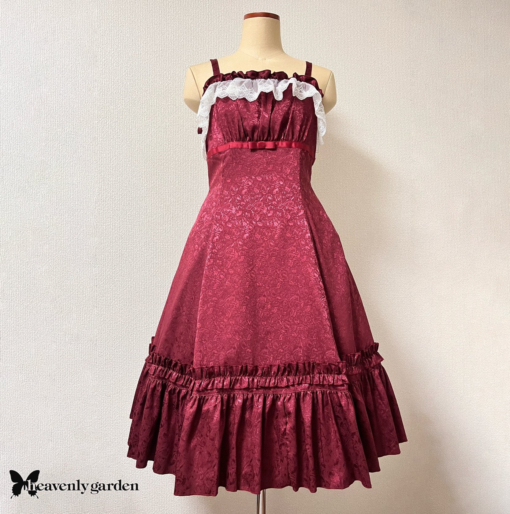 heavenly garden ~ Rose Jacquard Princess Line JSK by Indie Brand