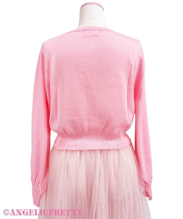 Heart patch knit cardigan by Angelic Pretty