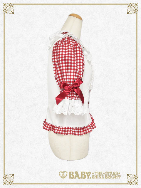 Love's Strawberry Afternoon Tea Gingham Blouse by Baby, the Stars