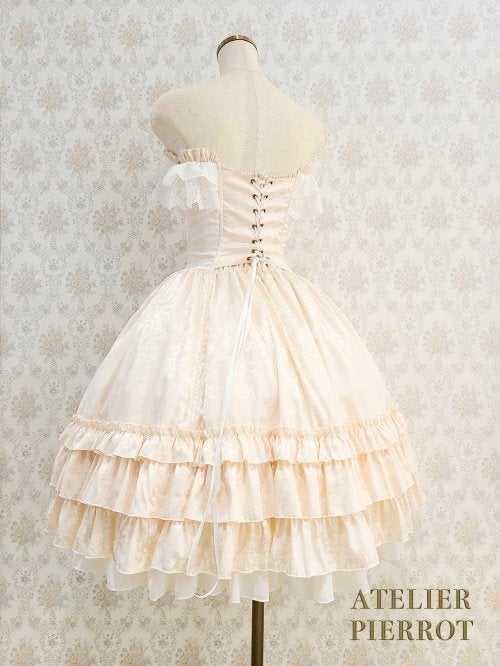 ATELIER PIERROT ジャガードコルセット ホワイト 未使用 Rose Jacquard Corset OP by Atelier Pierrot