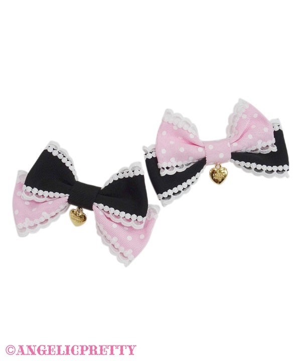 Fancy Dot Colored Polka Dot Ribbon Clip Set by Angelic Pretty