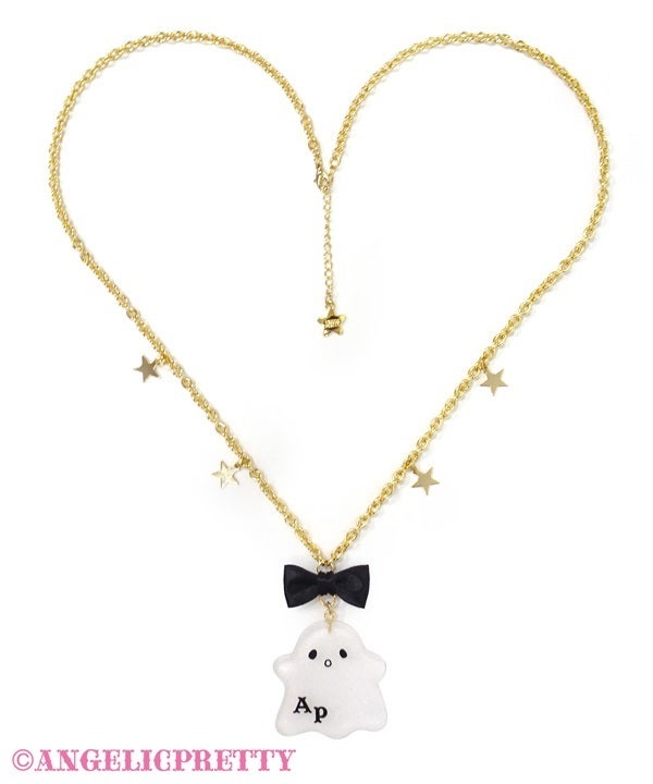Marshmallow Ghost Necklace (2024) by Angelic Pretty