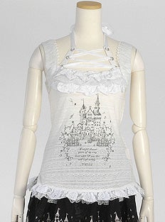 h.NAOTO FRILL トップス FRILL ~ Lace-Up Sleeveless Cutsew by h.NAOTO