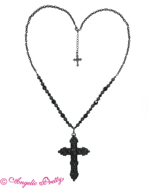 Brilliant Cross Necklace (2019) by Angelic Pretty