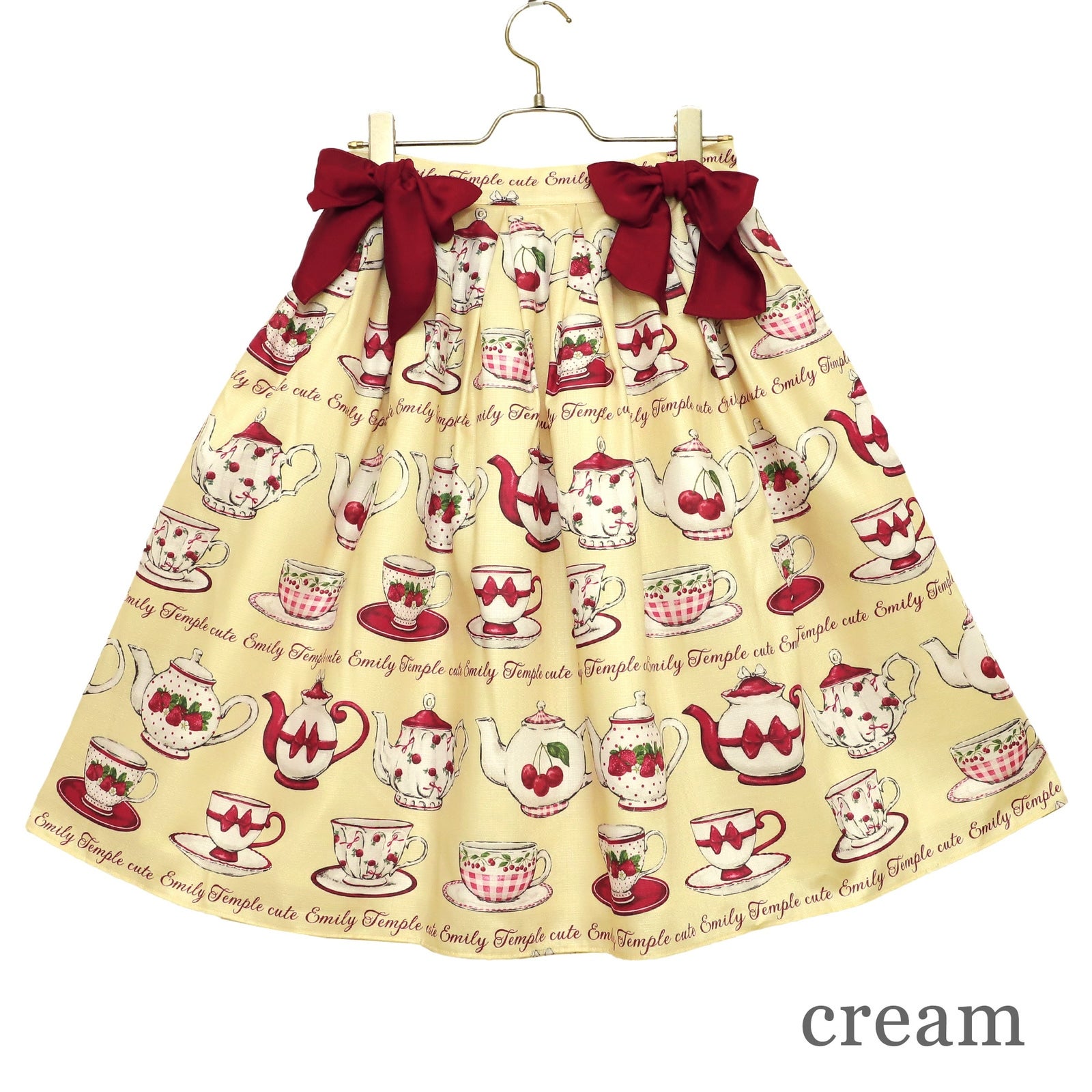 Emily Temple cute 半袖カットソー、テディーベアスカートセット Tea Cabinet Skirt by Emily Temple Cute
