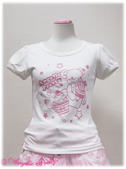 Shy Bear Print T Shirt by Angelic Pretty