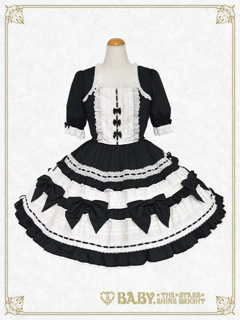 【 BABY】My Sweet Baby Cafe フルセット 黒×白 My Sweet Baby Cafe OP by Baby, the Stars Shine Bright