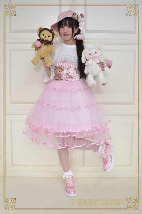 Kumya-Chan's Sweet Ice Cream Print Big T-Shirt by Baby, the Stars