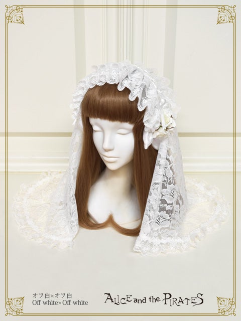 ALICE and the PIRATES Biancaヘッドドレスカチューシャ Alice and the Pirates】白薔薇レースカチューシャ Bianca Headband by