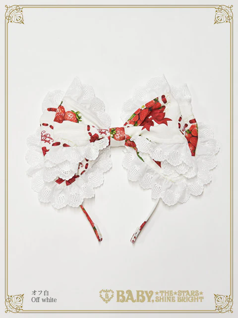 Love's Strawberry Afternoon Tea Head Bow by Baby, the Stars Shine
