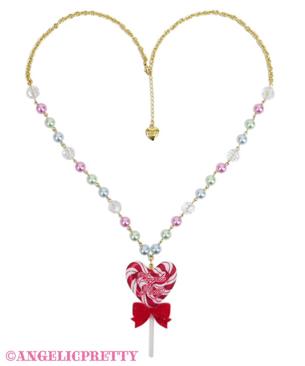 【最終値下げ】Angelic Pretty ロリポップネックレス POP Heart Lollipop Necklace by Angelic Pretty