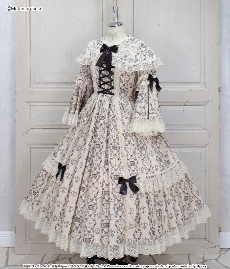morphose Noble Crown Long OP 3点セット Noble Crown Long OP with Cape by Metamorphose Temps de Fille