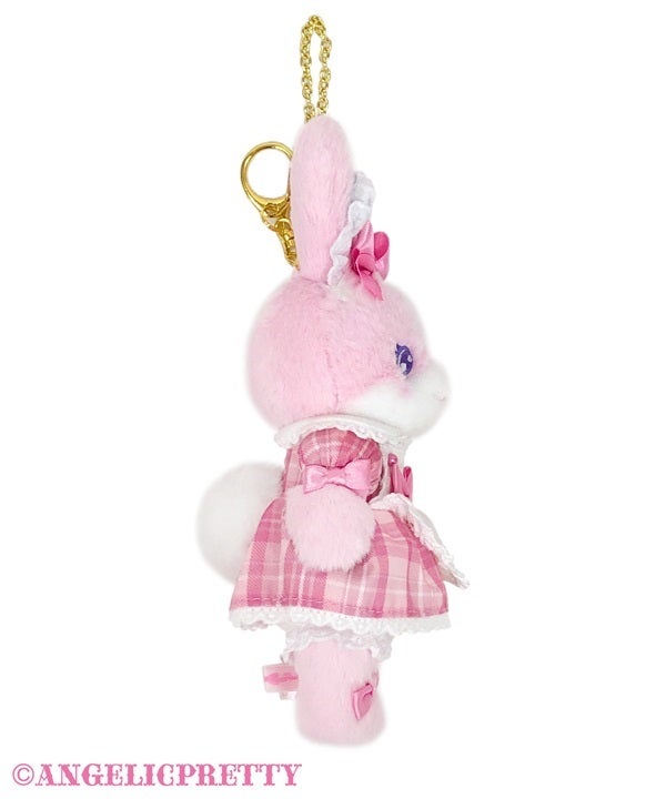 Sugary Tartan Check Lyrical Bunny Plush Charm by Angelic Pretty