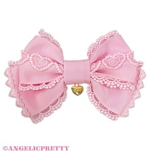 Dolce Heart Ribbon Clip Set by Angelic Pretty