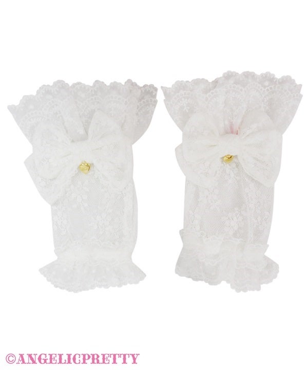 Ruffle Ribbon Arm Warmers by Angelic Pretty
