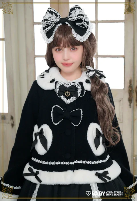 Heart Ribbon Short Coat [build to order] by Baby, the Stars Shine