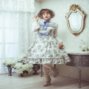 Rococo Bouquet Print Doll Hat by Victorian Maiden