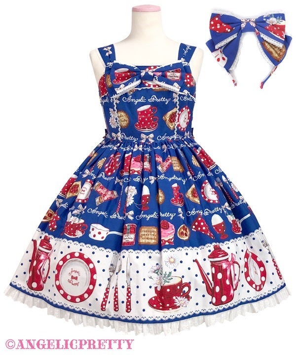 Angelic Pretty French Cafe 切替ジャンパースカート lgetnFj44izT5keaGzMfl35219bdmn