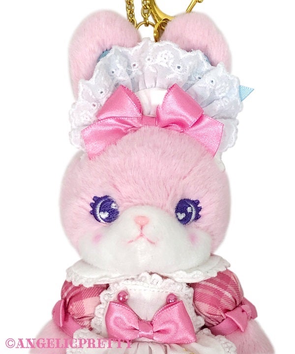 Sugary Tartan Check Lyrical Bunny Plush Charm by Angelic Pretty