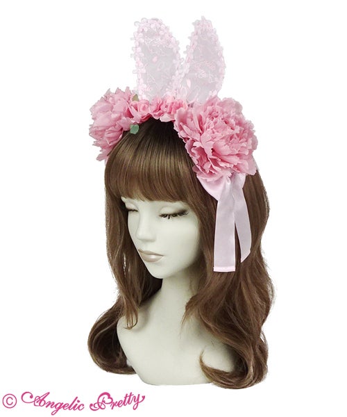 Rabbit's Happy Flower Banquet Headband by Angelic Pretty
