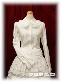 Rose and Princess Drop Lace Back Pintuck Blouse by Baby, the Stars