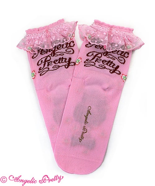 strawberry doll ワンピ＋靴下セット　ピンク Strawberry Doll Crew Length Socks by Angelic Pretty