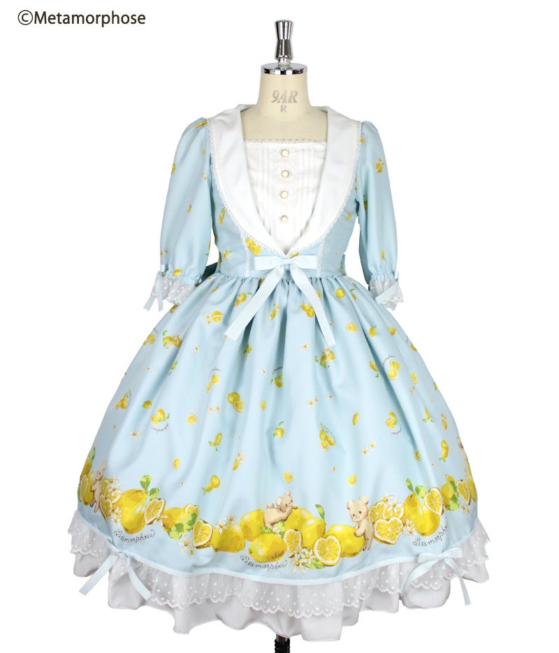 ワンピース morphose Dreaming heart Lemon OP Dreaming heart♡Lemon Short Sleeve OP by Metamorphose Temps de Fille