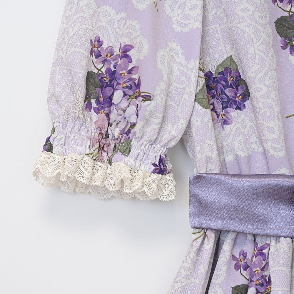 Violet Lace Square Collar OP (2025) by Melody BasKet