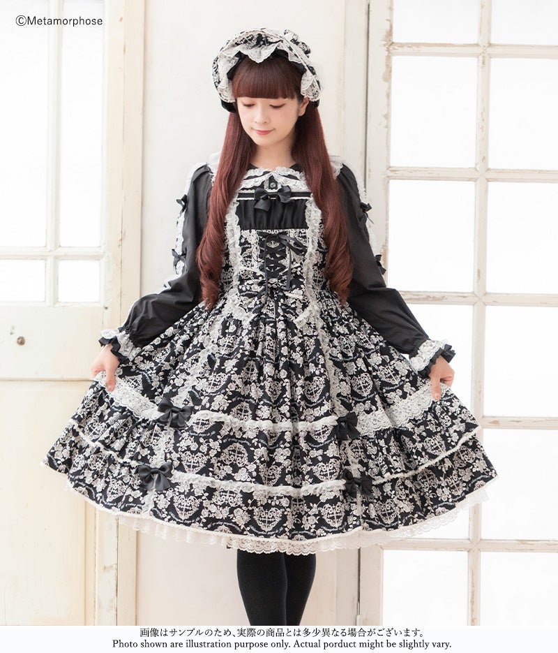 Heart Damask Frill JSK (Plus Size) by Metamorphose Temps de Fille