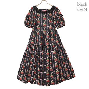 Strawberry Rose Square Neck OP by Melody BasKet