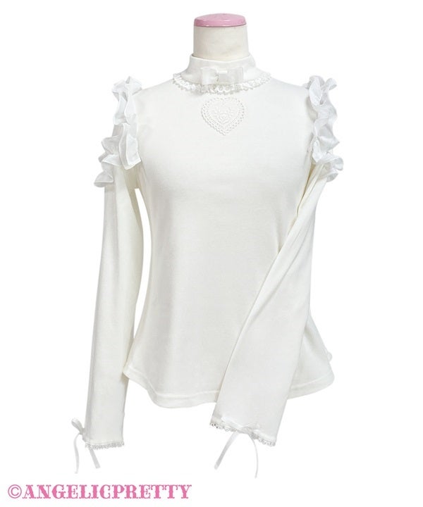 Frill Heart Turtleneck Cutsew by Angelic Pretty
