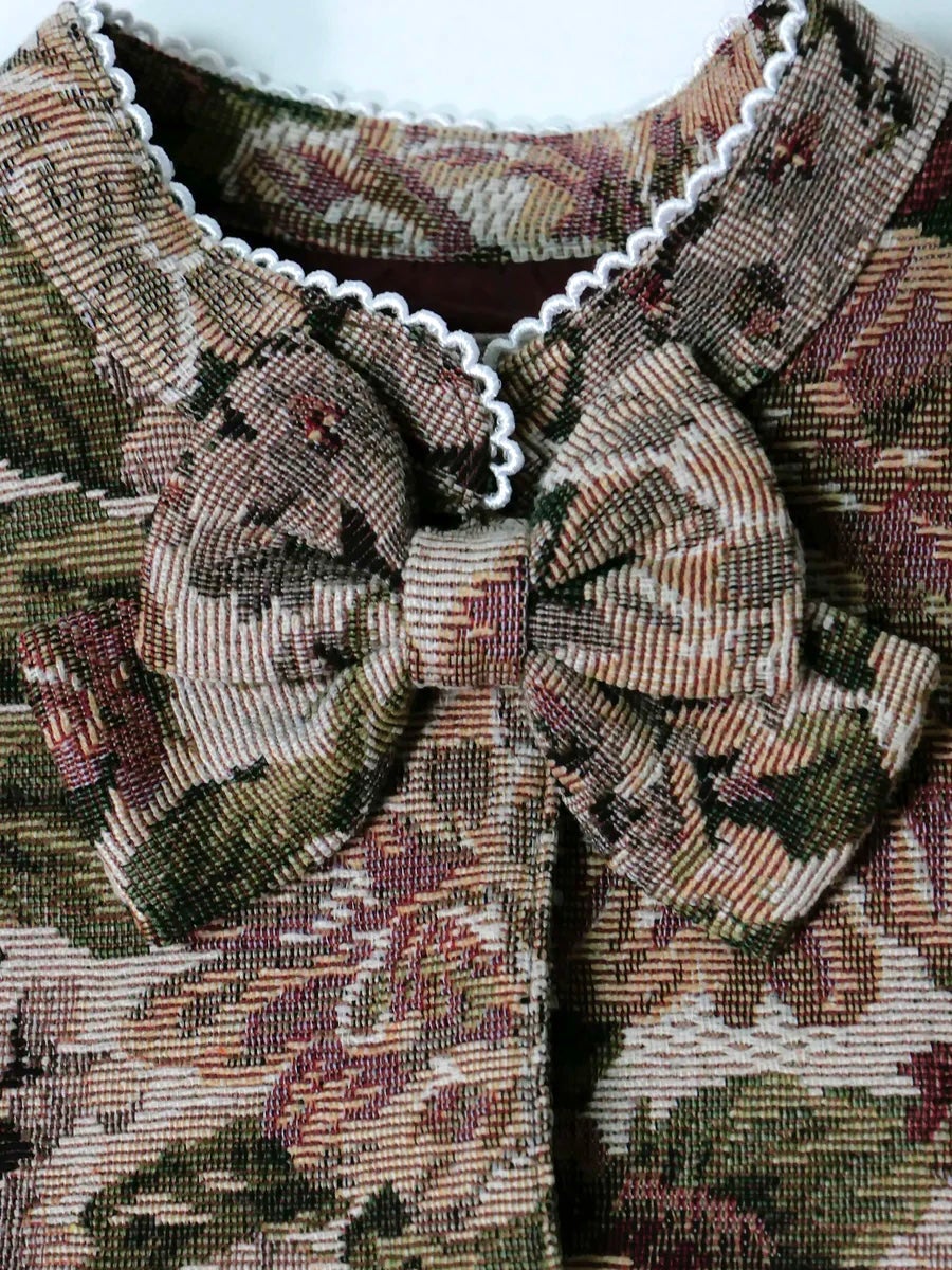 Rose Gobelin Tapestry JSK with Cape by Victorian Maiden