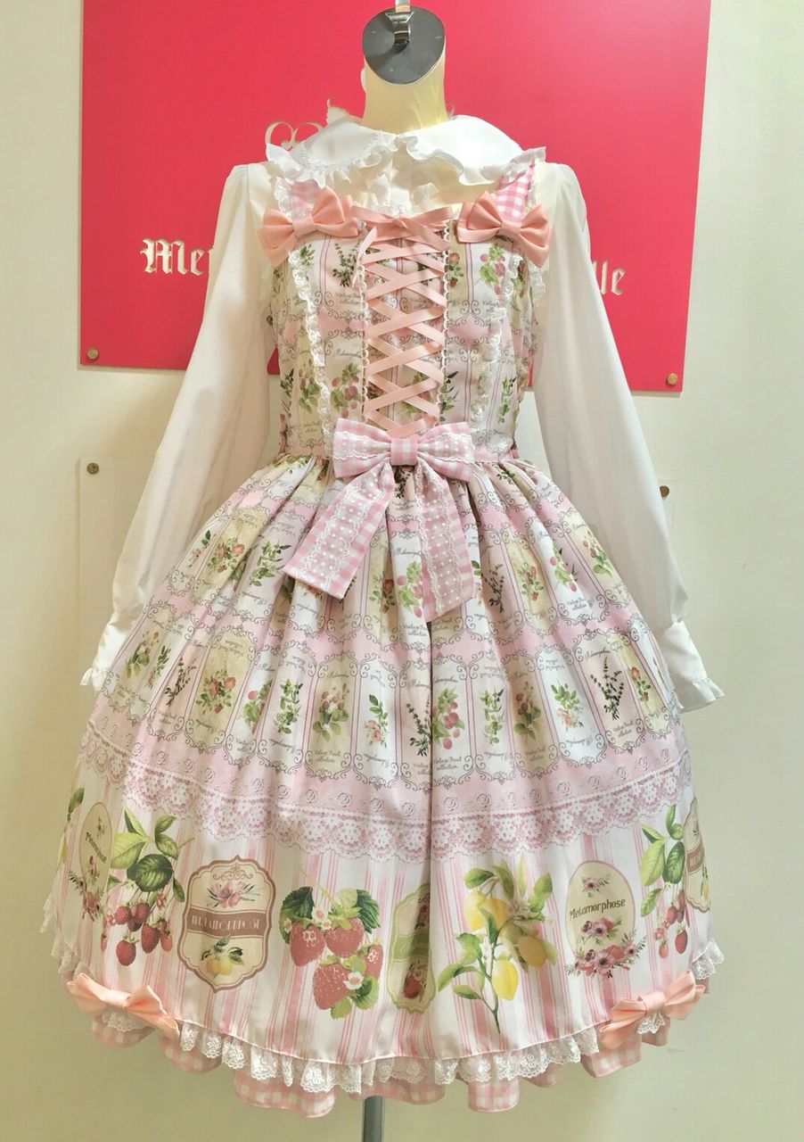 morphose vintage fruit バッスルジャンパースカート Vintage Fruit Bustle JSK by Metamorphose Temps de Fille
