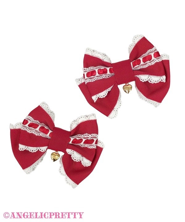 Dress-up Ladder Lace Ribbon Clip Set by Angelic Pretty