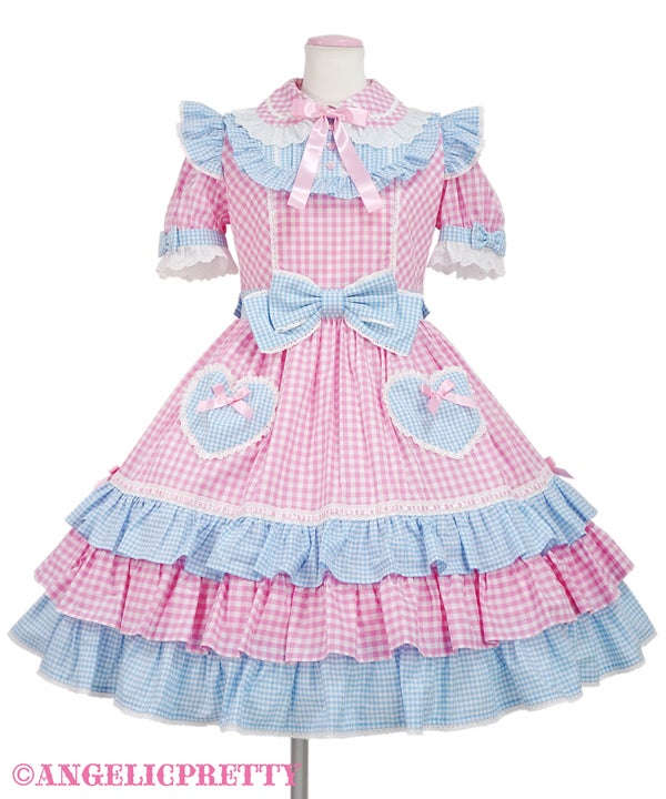 Gingham Sherbet OP (2022) by Angelic Pretty