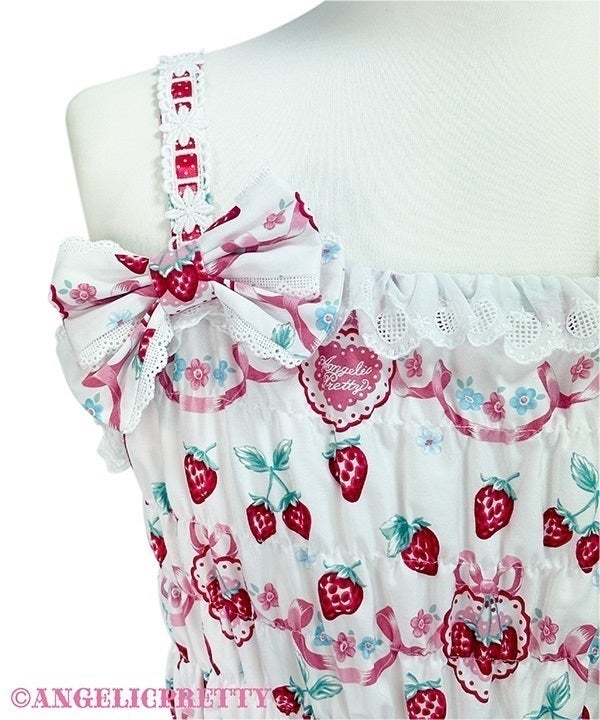 Strawberry Cake Party Shirring JSK by Angelic Pretty