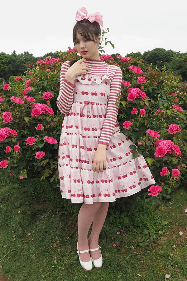 Ladies ~ Cherry Scalloped Lace Print JSK by Shirley Temple
