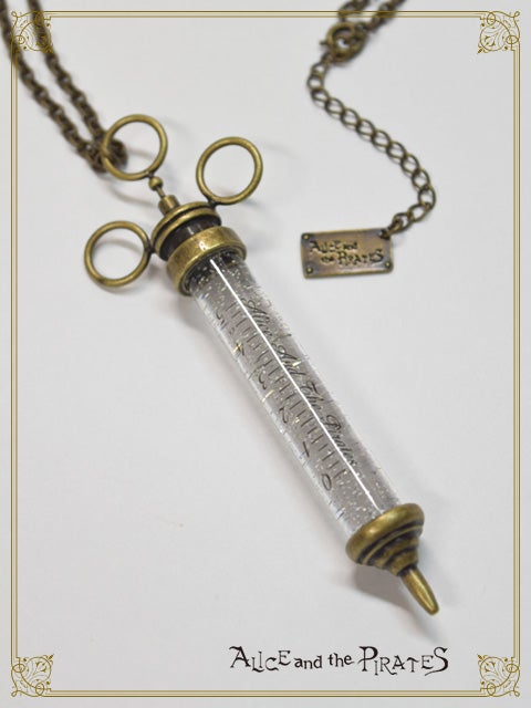 Heart-filled Syringe Necklace by Alice and the Pirates