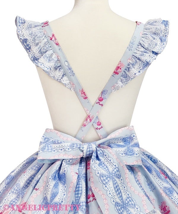 Bunny Ribbon Parfaiteria Apron Style Skirt by Angelic Pretty