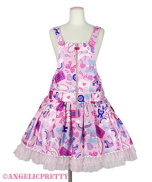 【即購入可】Angelic Pretty Girly Sticker サロペ Girly Sticker Salopette by Angelic Pretty