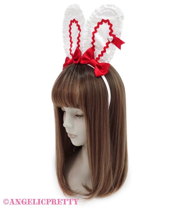 Angelic Pretty Bunny Ribbon カチューシャ Twin Ribbon Lyrical Bunny Head Bow by Angelic Pretty