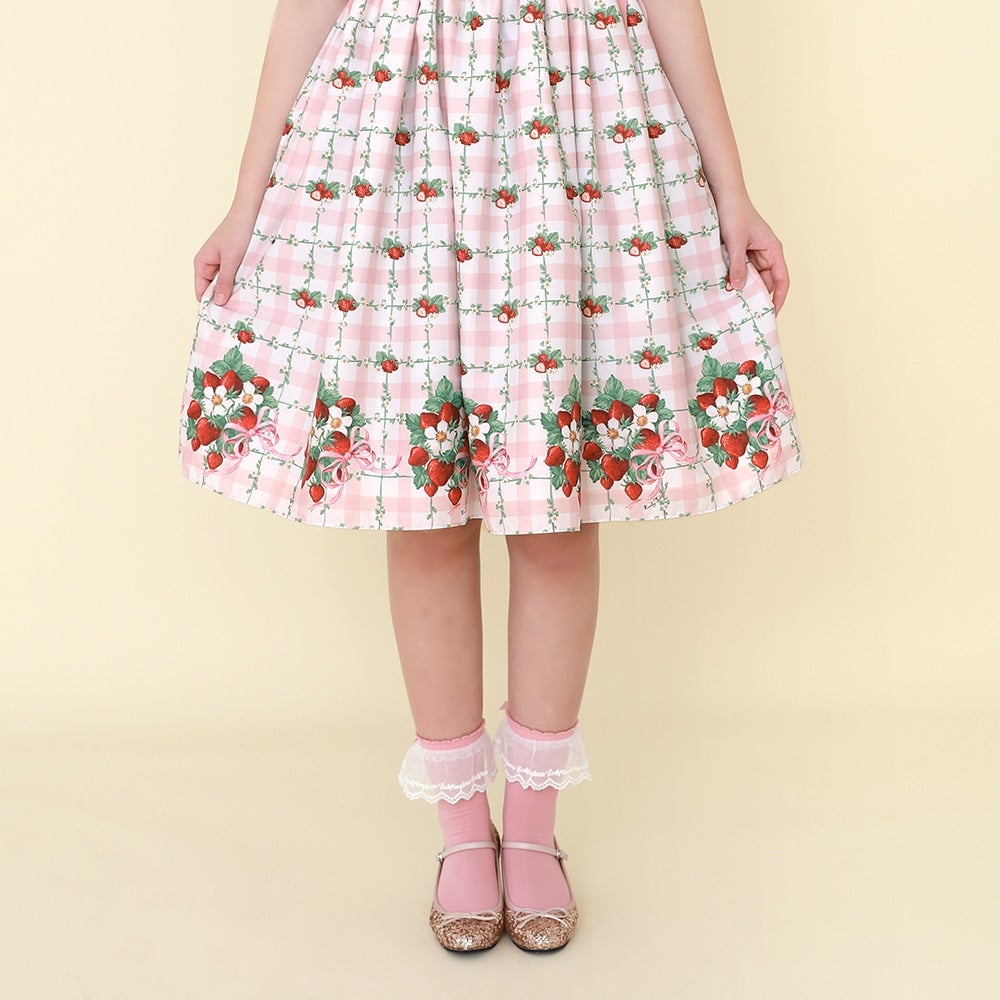 Strawberry Check Camisole JSK by Emily Temple Cute