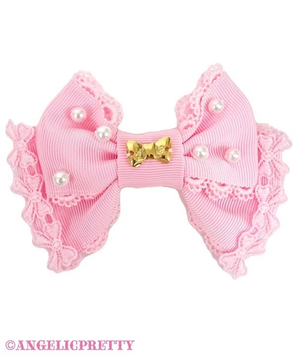 Dolce Pearl Ribbon Clip Set (2024) by Angelic Pretty