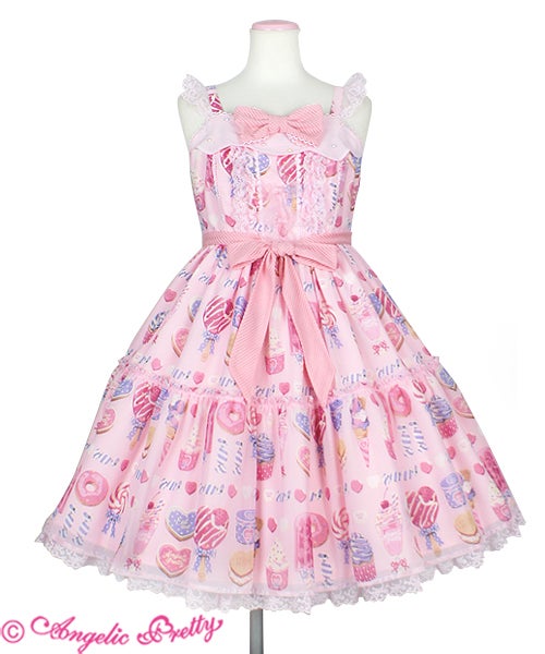 AngelicPretty Sugar Candy Shop ジャンパースカート Sugar Candy Shop JSK (2018 2nd Release) by Angelic Pretty