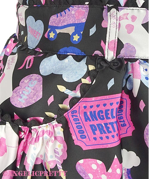 Girly Sticker Salopette by Angelic Pretty