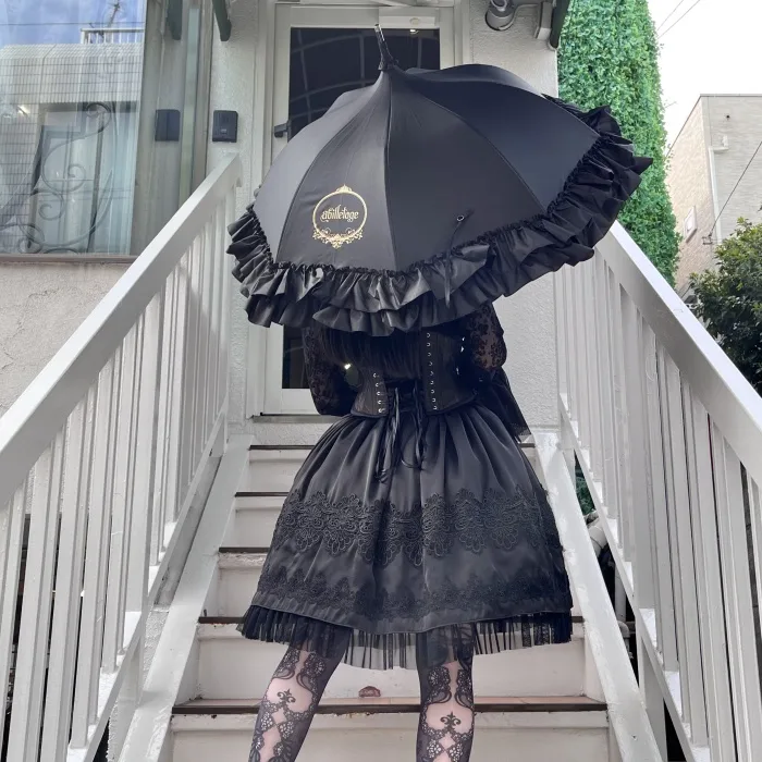 abilletage アビエタージュ レースプリントアンブレラ 晴雨兼用傘 Abilletage ~ Lace Print Umbrella by Indie Brand